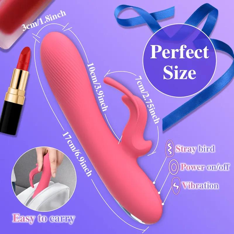 Rabbit Vibrator Women Panties Vibrator G-Spot Vagina Clitoris Dual Vibration Stimulator Female Masturbator Sex Toy for Women 18+