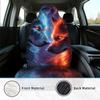 2pcs, Stylish Wolf Galaxy Figure Design Car Seat Covers, Foldable And Washable, Perfect Fit For Single Front Seats, Great For Ca