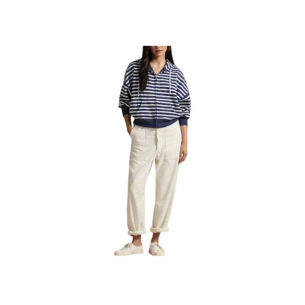 Polo Ralph Lauren Striped Fleece Full-Zip Hoodie Women hoodies WMPOKNINFB20885
