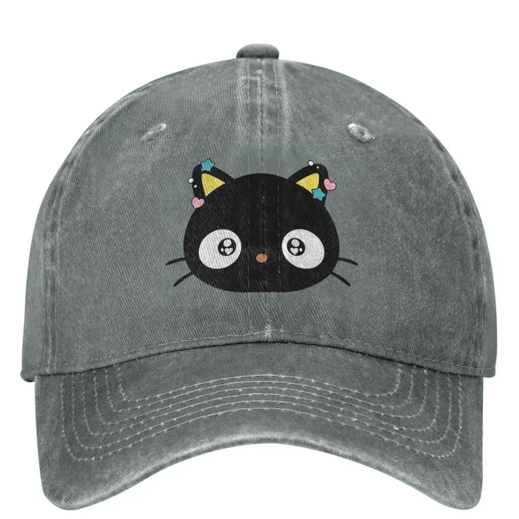 Chococat Baseball Cap Kawaii black cat Unisex Women Designer Trucker Hat Spring yk Retro Running Hippie Snapback Cap