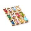 5 PCs Brass & Cubic Zirconia Birthstone Charms 18K Gold Plated Rectangle Mini Pendants For DIY Necklace Bracelet Making 9mm x4mm
