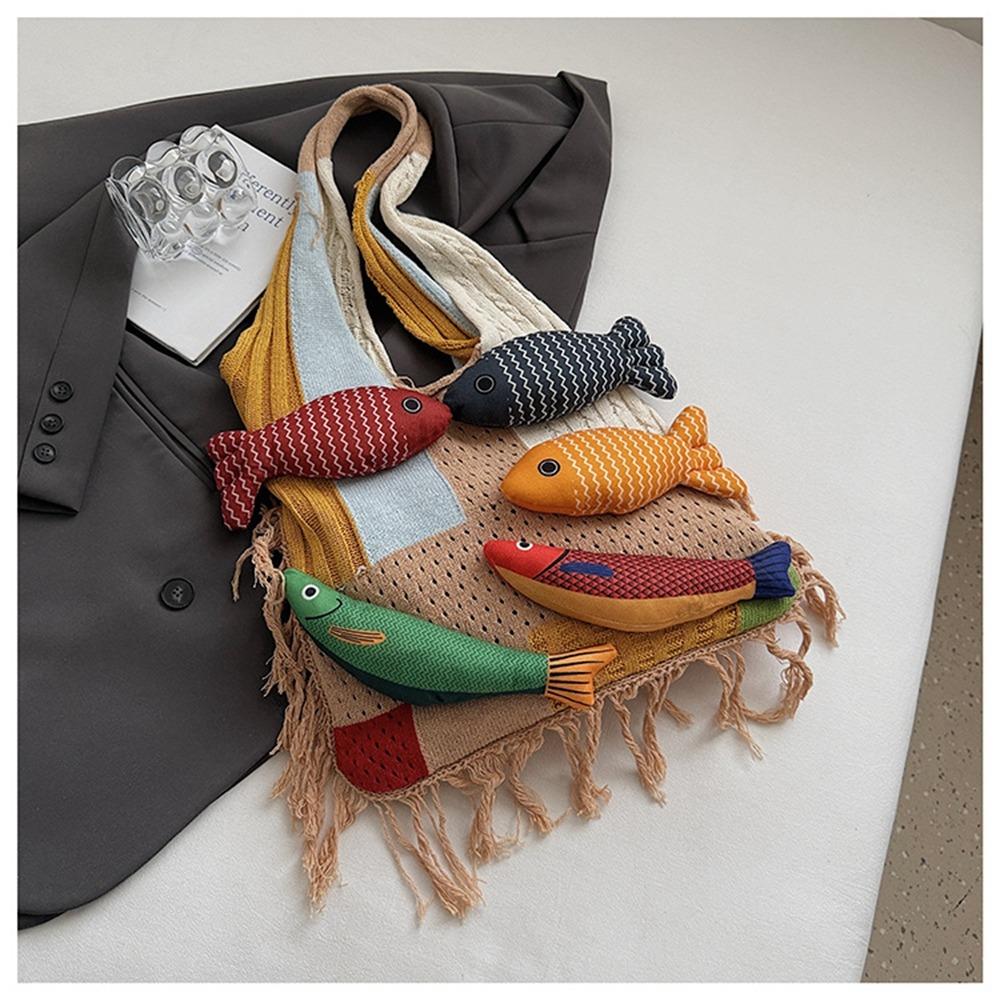 

Летняя хлопковая вязаная крючком наплечная сумка, большая вместительная сумка-тоут, модная сумка с полым плетением, женская хаки