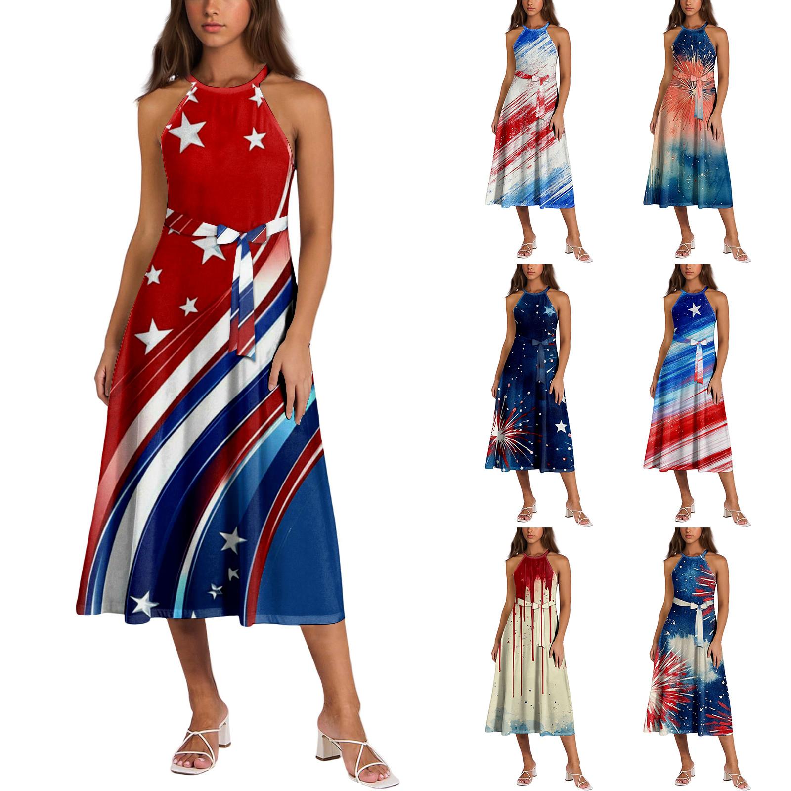 

Ladies Fashionable Casual Dress With Printed Suspender Dress XL