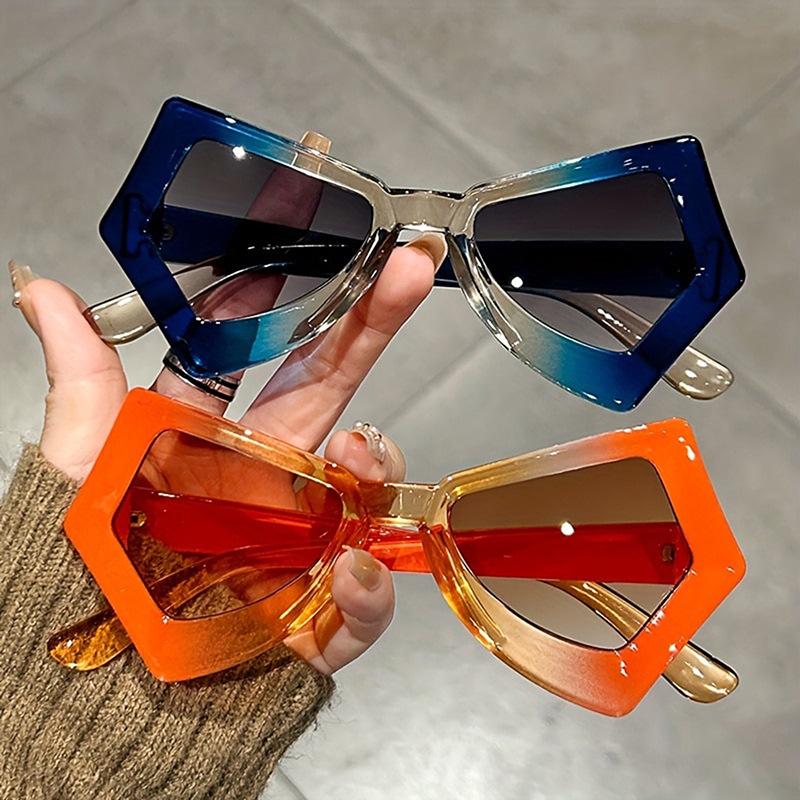 2023 Trendy Cat Eye Anti-Blue Light Butterfly Glasses with Irregular Large Frame