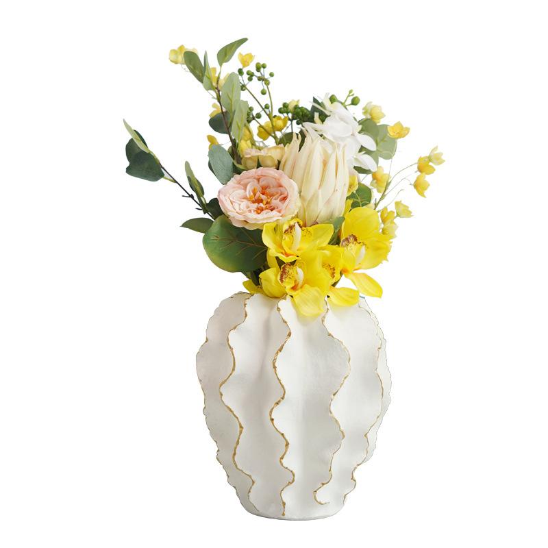 Ceramic Vase Simulation Fruit Storage Jar Flower Pots Decorative Floral Flower Arrangement Porcelain Vases Nordic Home Decor