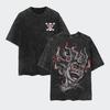 New Anime ONE PIECE Anime Nika Luffy Washed T Shirt Spring Summer Vintage Mens Women Cotton Casual Oversized Tee Top Streetwear