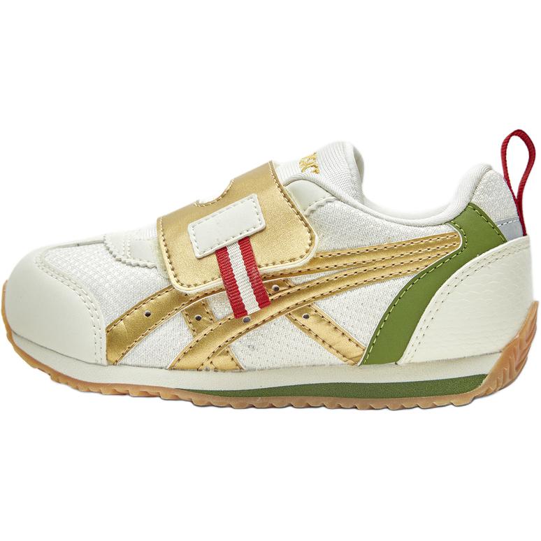 Asics SUKU2 COTLA BABY CNY Abrasion Resistant Cushioning Moisture Wicking Low top Kids Lifestyle Shoes White Gold 1144A409-200 31.5