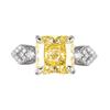Jewelry Set Square High Carbon Yellow Women's Earrings Rings Necklaces Niche High-end Versatile
