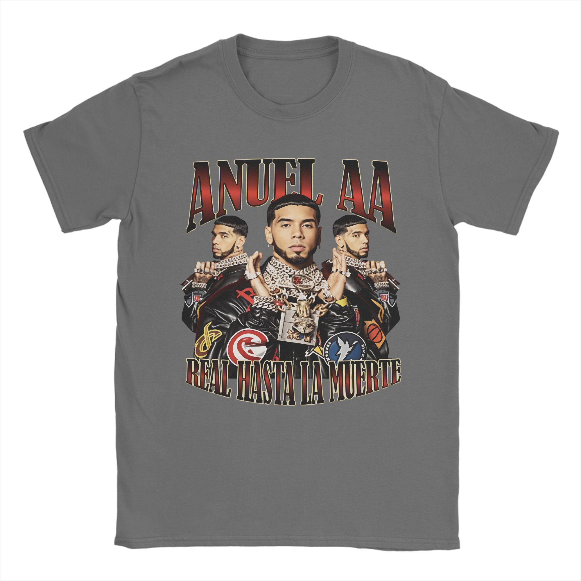 Men Women Real Hasta la Muerte 2 Anuel AA Album T Shirt 100% Cotton Fashion T-Shirt Clothing Outfits 4XL