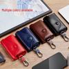 Men's Genuine Leather Large Capacity Key Holder - Multi-functional Waist Hanging Key Case for Home Use