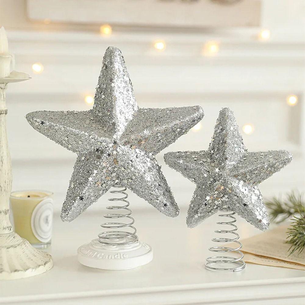 DIY Glitter Star Decoration Unique Xmas Tree Ornament Pentagram Decoration  New Year Party