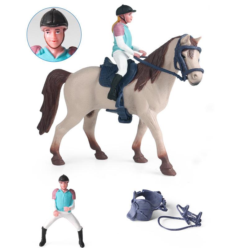 Simulação Animais Cavalo Presente Resina Sintética Brinquedo Crianças Artesanato Casa Arte Decorações