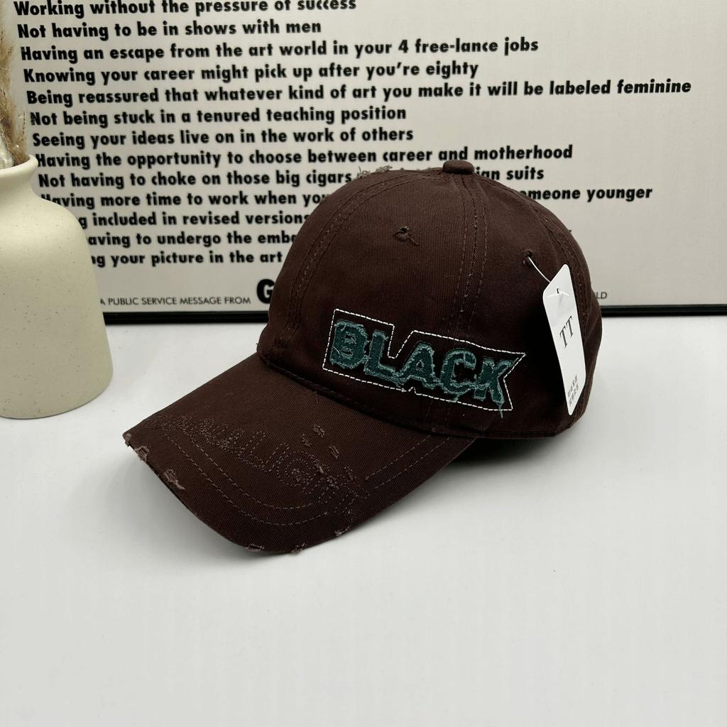 Spring and Summer New Versatile Letter Embroidered Baseball Cap for Men and Women Outdoor Face Small Big Head Circumference Hole Casual Cap
