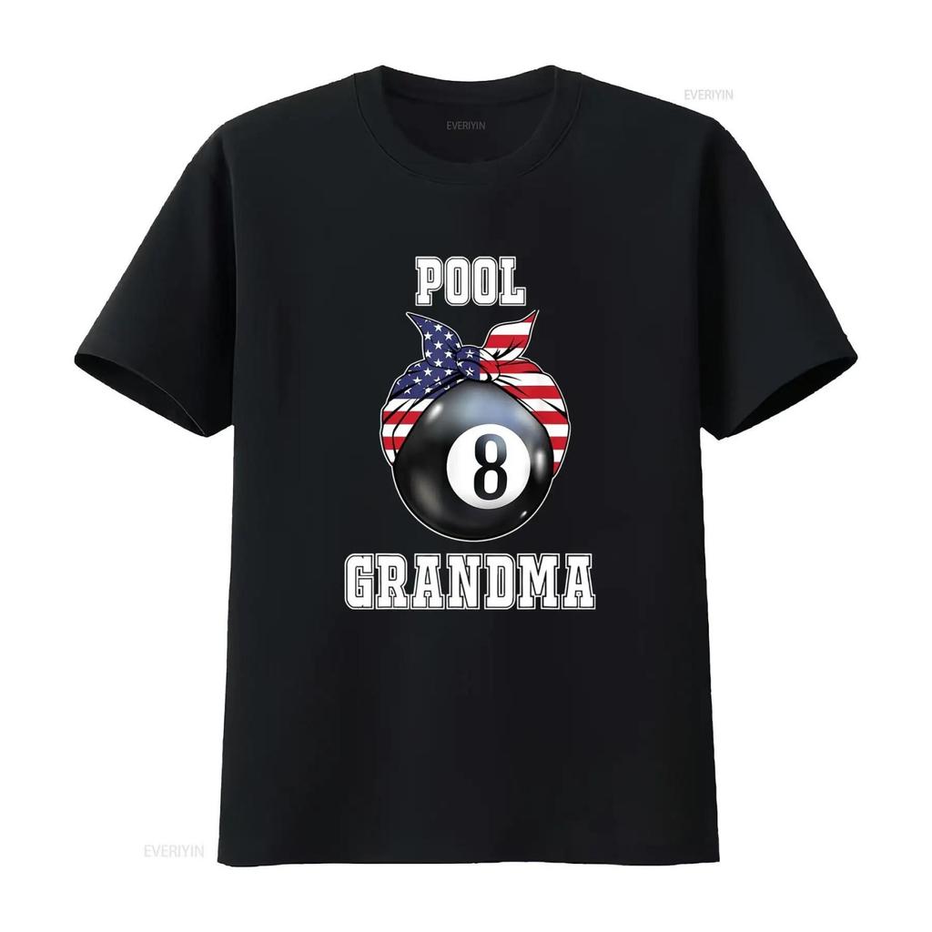 Damen Pool Oma Oberteil Kleidung Für Spieler Oma T-Shirt Schwarz Vintage Gewaschen Vielseitig Leicht Atmungsaktiv Mann