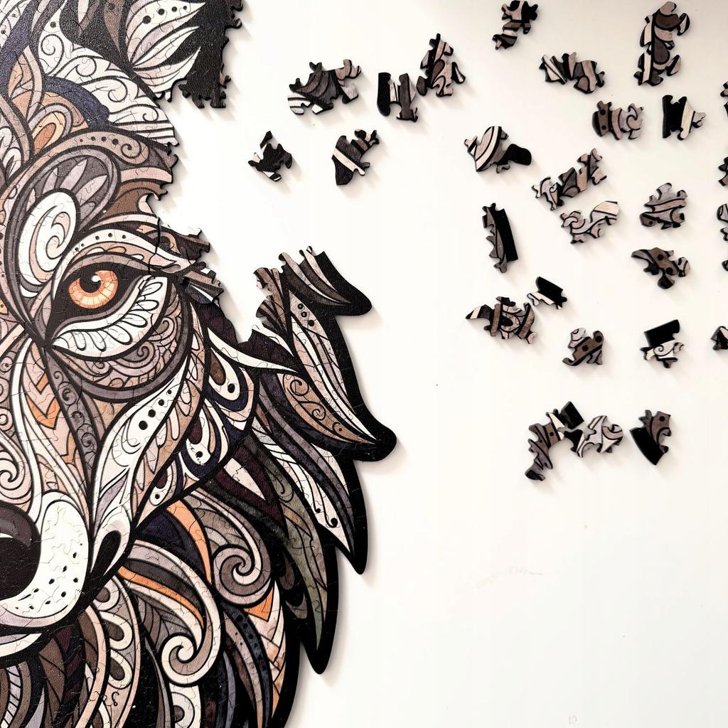Wooden Puzzle Wandering Wolf XXL | Puzzle Gift For Adults 470