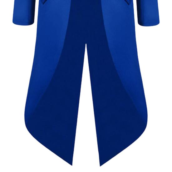 Gentleman Tailcoat Solid Color Long Sleeves Gothic Outerwear Single Breasted Split Tuxedo Coat for Halloween