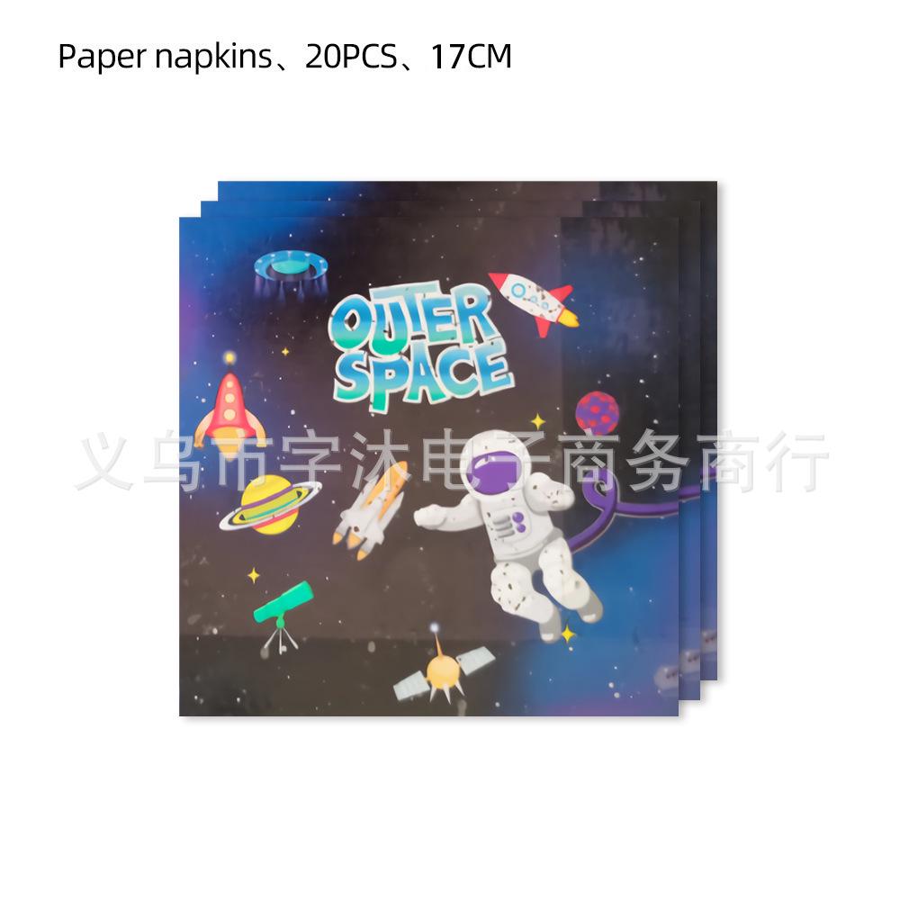 Astronaut Party Tableware Set: Cups, Cutlery & Tablecloth for Birthday Celebrations