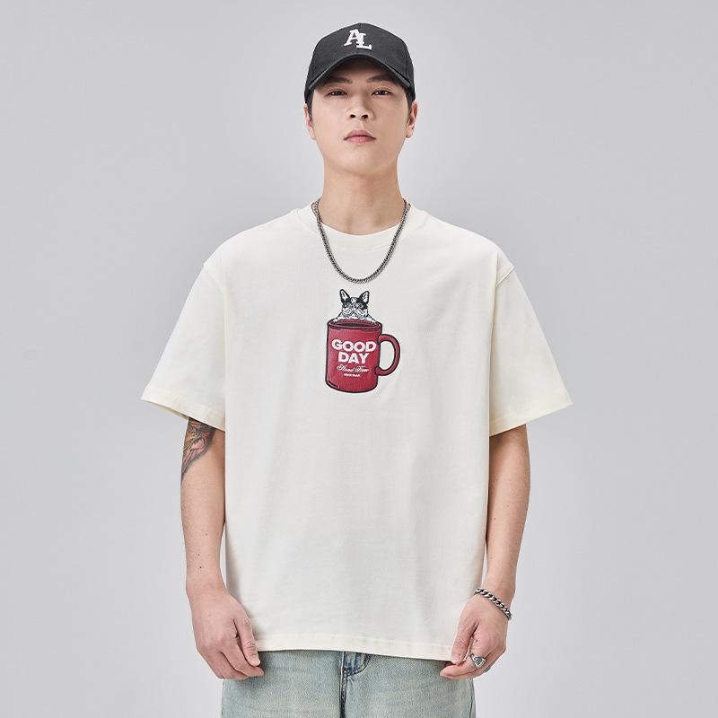 New Summer Short-sleeved T-shirt Men Cartoon Printed Casual Clothes Couple Half-sleeved Shirt