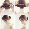 Women Faux Pearl Sponge Disk Hair Hairstyle Tool Quick Messy Clip Donut Bun Updo