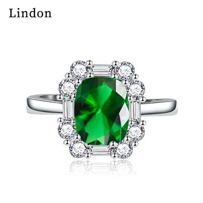 Lindon Classic Copper Alloy Zircon Ring Ladies Jewelry Wedding Promise Party Gift