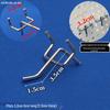 Stainless Steel Color Double Corner Ornament Pegboard Shelf Hook
