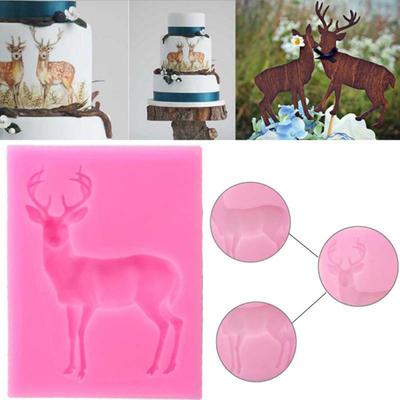Weihnachten Hirsch Silikon Fondant Form Küche DIY Kuchen Dekor Schokolade Cookie Backen Dekorieren Form