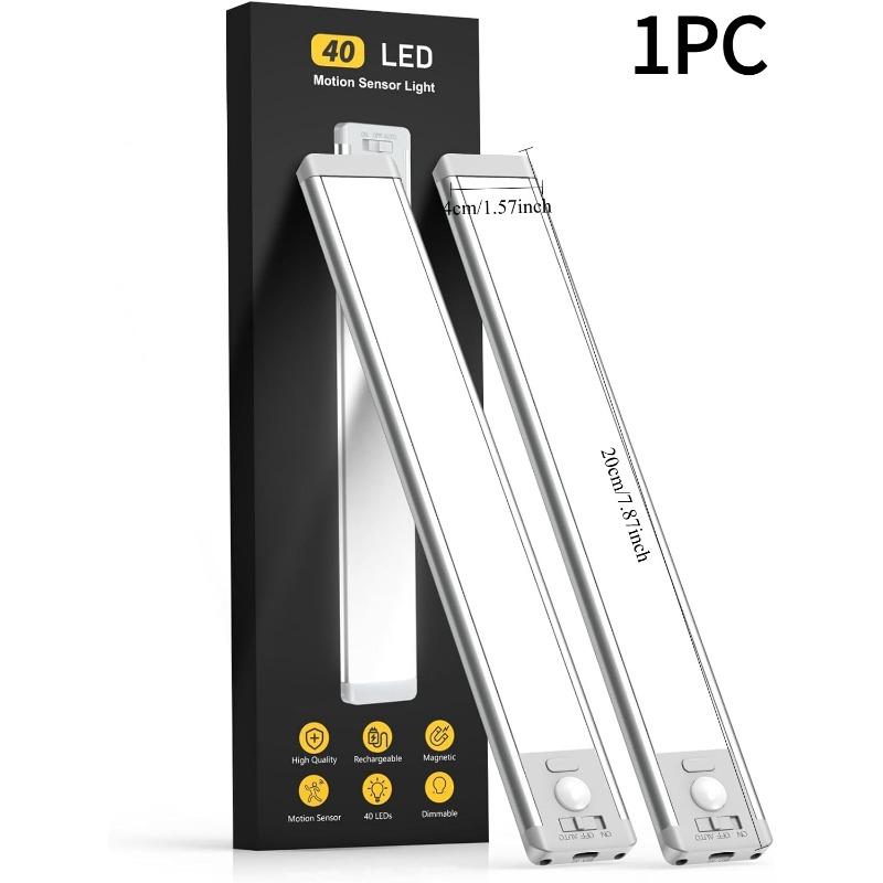 1PC Ultra-thin Intelligent Human Body Sensor Light, Night Light, Magnetic Induction Stepless Dimming LED Wardrobe Wine Cabinet Light