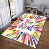 "Be Kind Carpet with Colorful Stripes Pattern for Home Decor" Suitable for use as an anti-slip for living room bedroom sofas