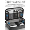 ELECOM Travel Pouch, Gadget Pouch, Gadget Pouch, Back-in-Back, Travel, Business Trip, Storage, Accessory Case, Black BMA-F01XBK