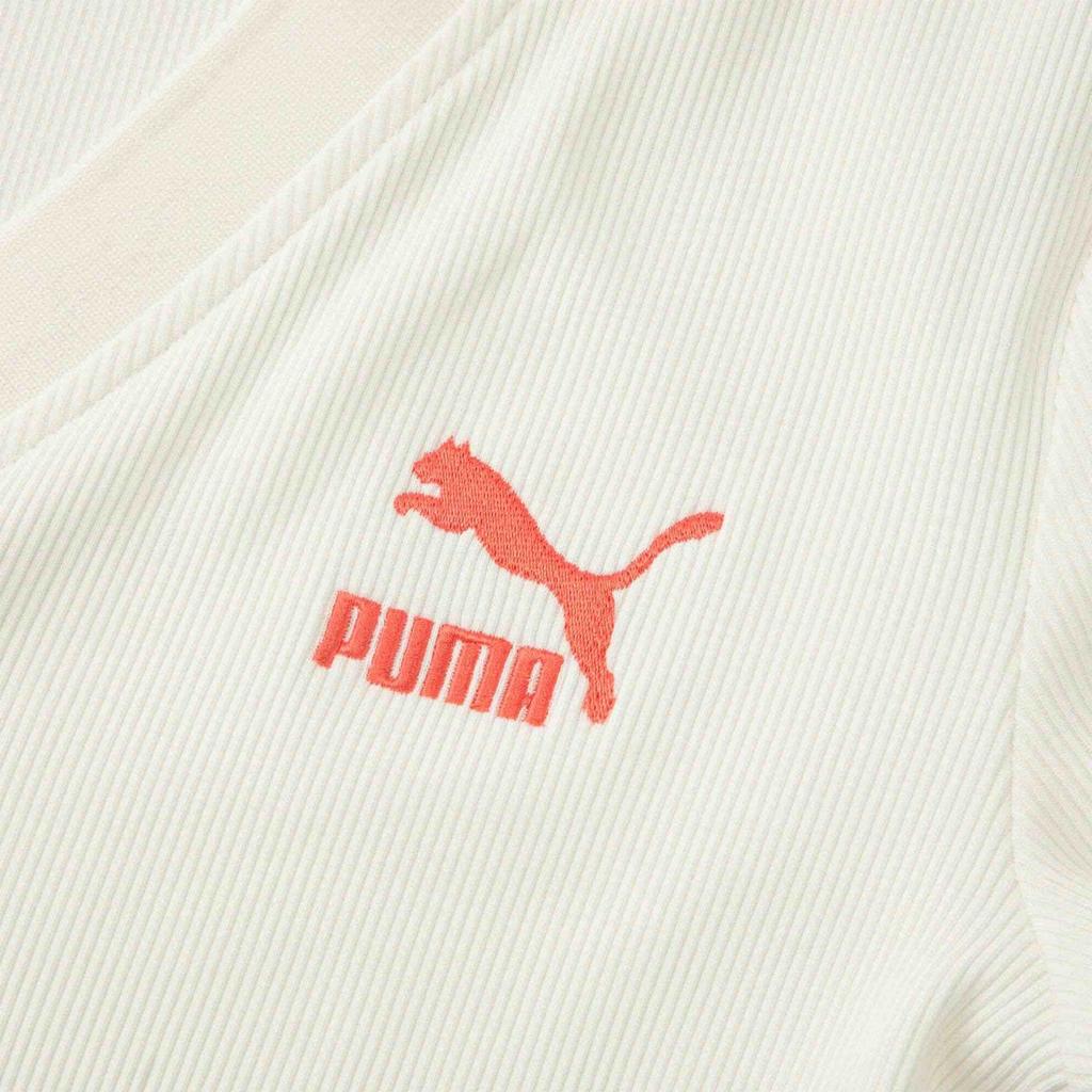 (WMNS) PUMA Logo Polo Shirt 'Beige Red' Women's 626863-65