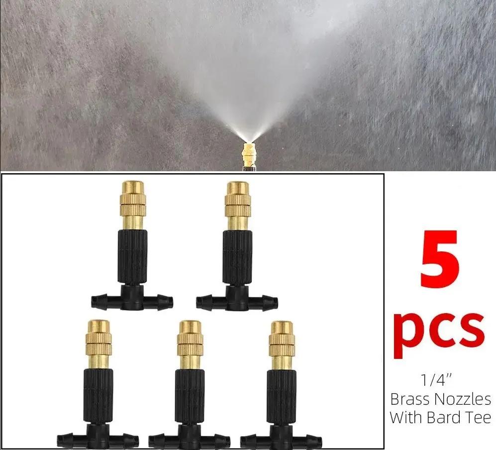 20/10m Garden Automatic Drip Watering Irrigation Kit System 4/7mm Hose 1/4'' Mist Nozzle Sprinkler for Lawn Pot Plant Greenhouse