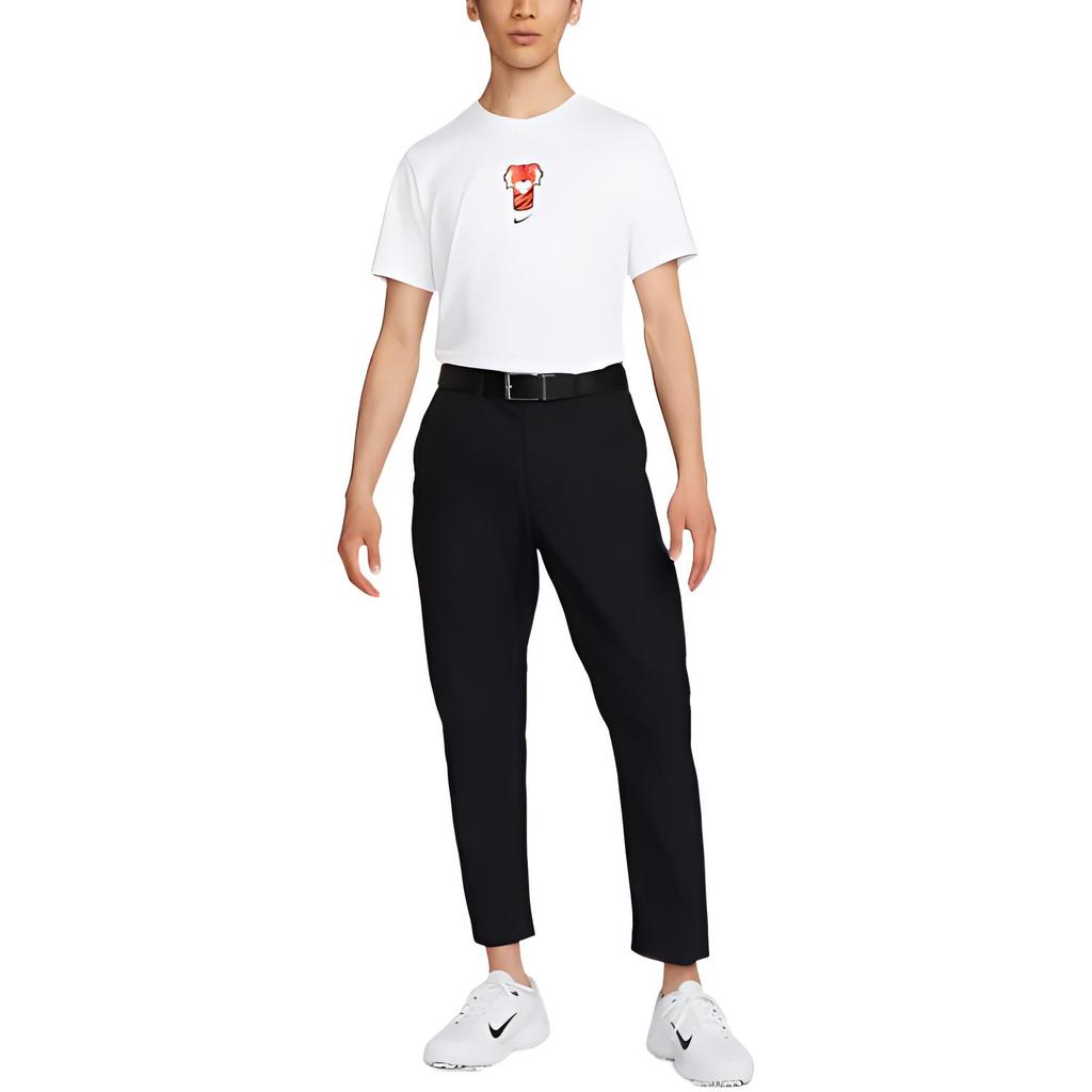 Nike Tiger Woods Frank Cartoon Print Round Neck Short Sleeve T-Shirt Men Tops White DR7722-100