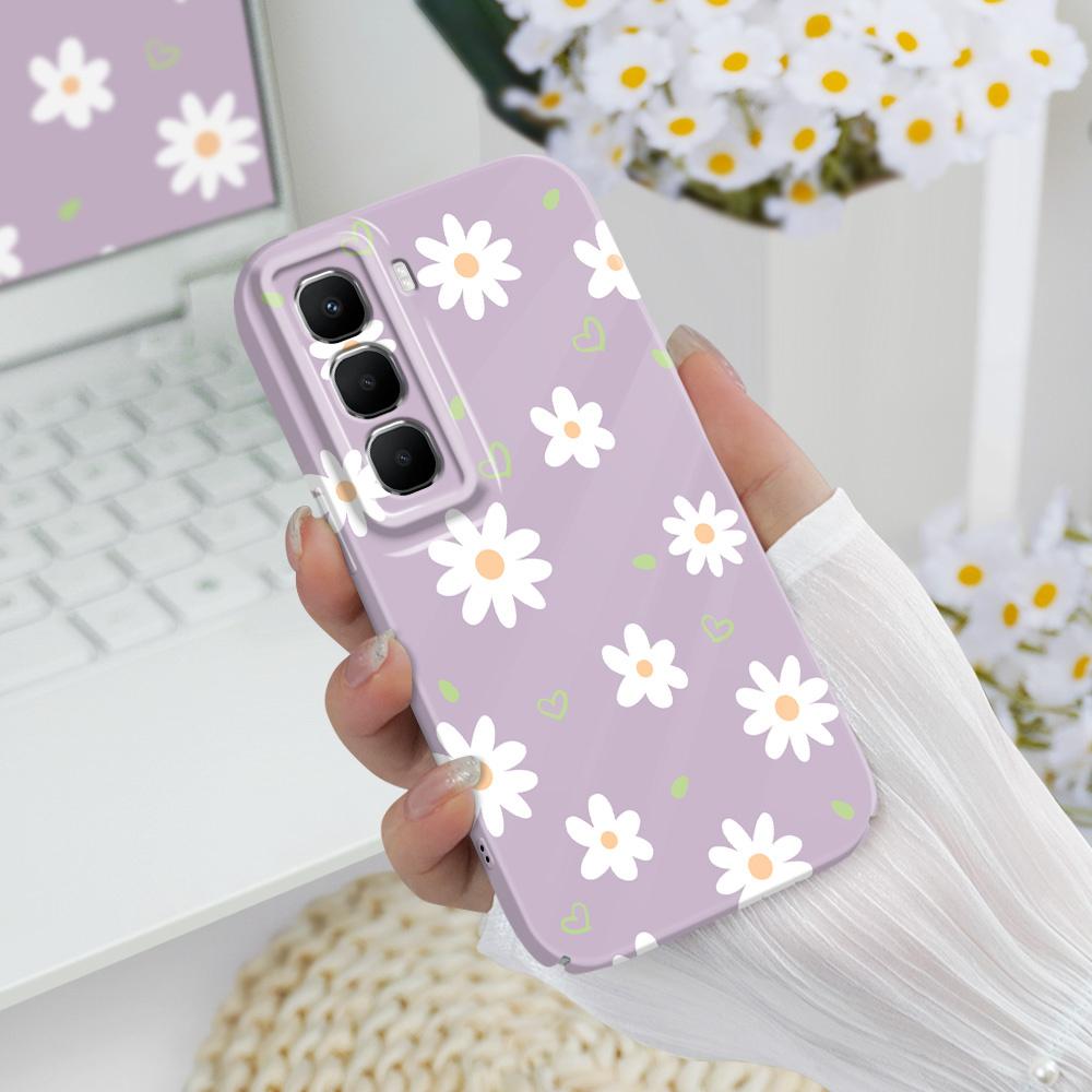 Tender Daisy Phone Case For Infinix Hot 60 60I 40 30I 12 10 Note 50 30 Pro Plus Play 4G 5G Film Hard Cover