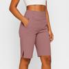 Women's Cropped Pants, Stretch Knee Length Training Yoga Pants, Casual Stretch Waist With Pockets, Jogging Pants
