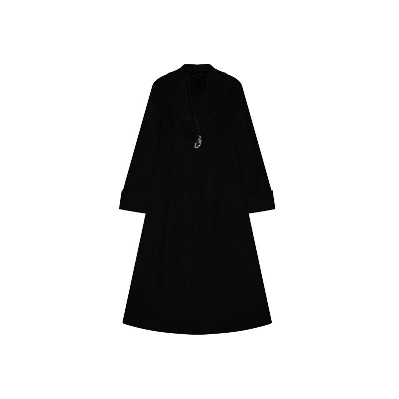 HECO Premium Herringbone Wool Blend Long Overcoat