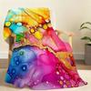 Colorful Ink Wash Blanket Soft Throw Blanket for Home Bedroom Bed Sofa Picnic Travel Office Rest Cover Blanket Gift