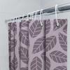 Leaf Pattern Shower Curtain: Lavender Color Waterproof Bathroom Decor Size Customizable For Home Decoration Supplies Accessories
