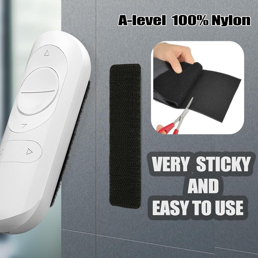 1set Wide Hook and Loop Tape with Adhesive, Nylon Self Adhesive Heavy Duty Strips Fastener for Sofa, Keep Couch Cushions from Sl