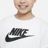 Nike Kids Round Neck Logo Print Short Sleeve T-Shirt Kids Tops White AR5088-112