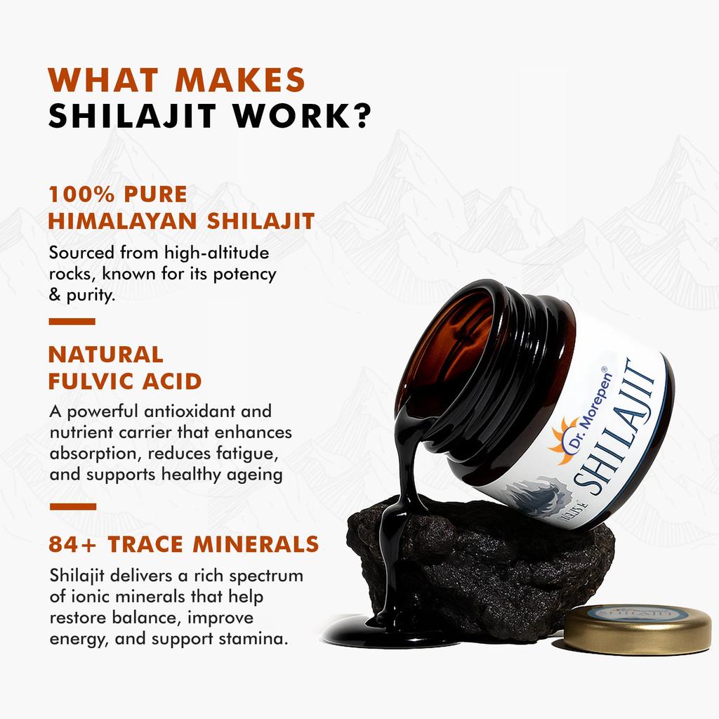DR. MOREPEN Shilajit Resin | 100% Pure Himalayan Extract | Natural & Safe | 15gm