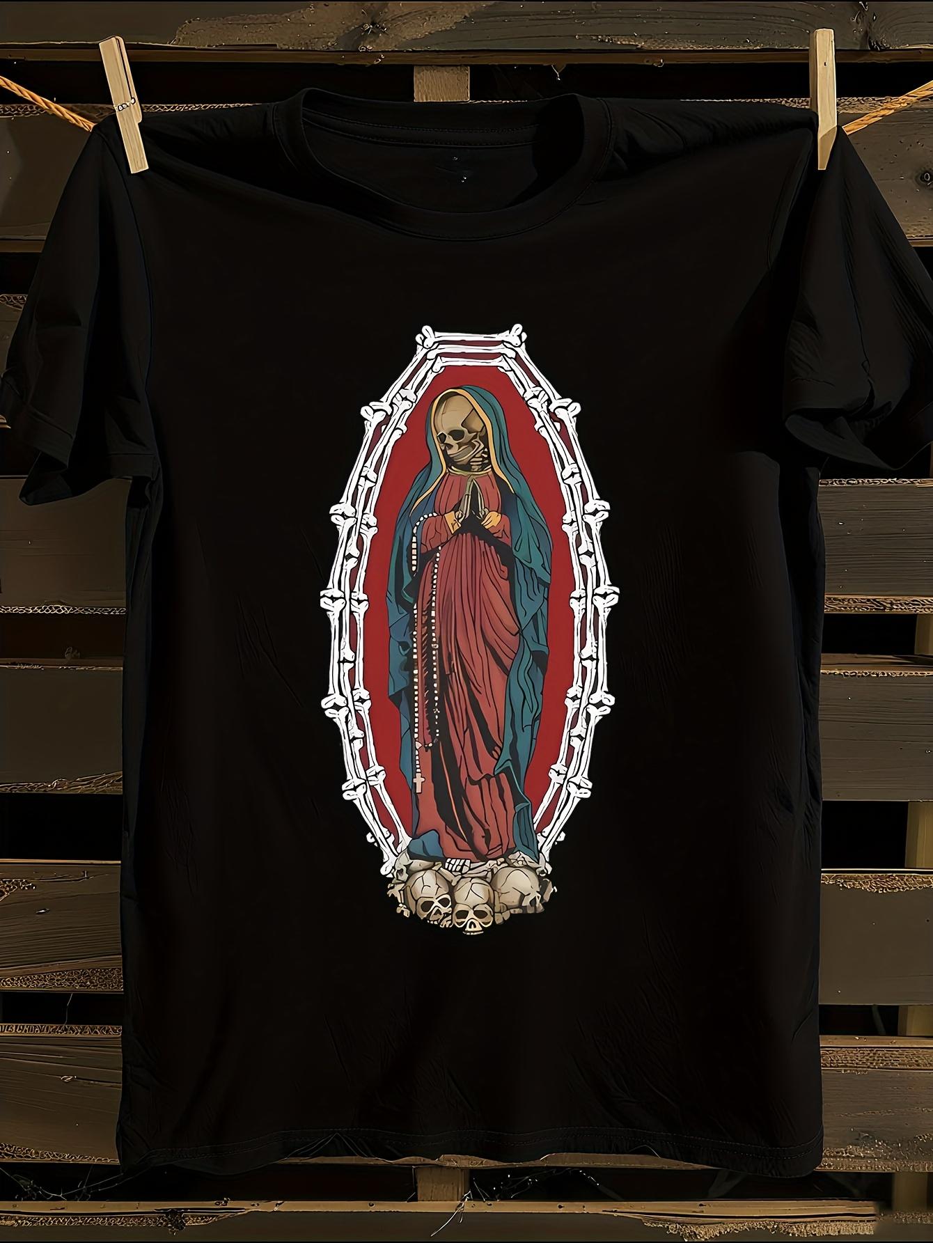 Santa Muerte Gothic Mexican Folk Art Tshirt S