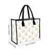 Floral Tote Bag Casual Canvas Handbag Lightweight Daily Use Shoulder Bag for Women