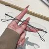 Photochromic Anti-blue Glasses Frameless Temperament Flat Lens Burst Glasses Men Sunglasses Gafas De Lectura Hombre