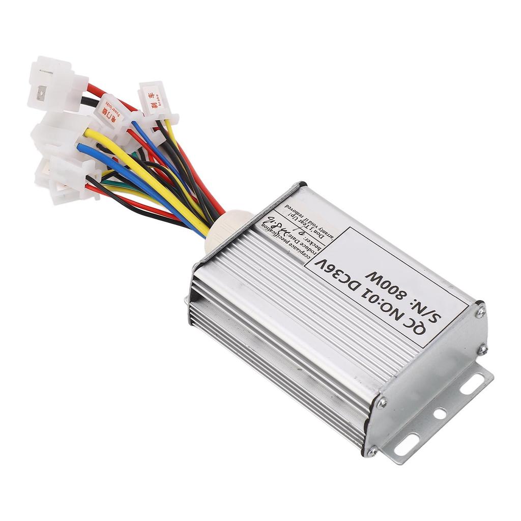 36V 800W Ovladač elektrické koloběžky Pouzdro z hliníkové slitiny Kabel odolný proti vysokým teplotám Kartáčový ovladač pro jízdní kolo