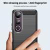 For Vivo V50 Lite 5G Back Cover MOFI Brushed Texture Carbon Fiber Soft TPU Case