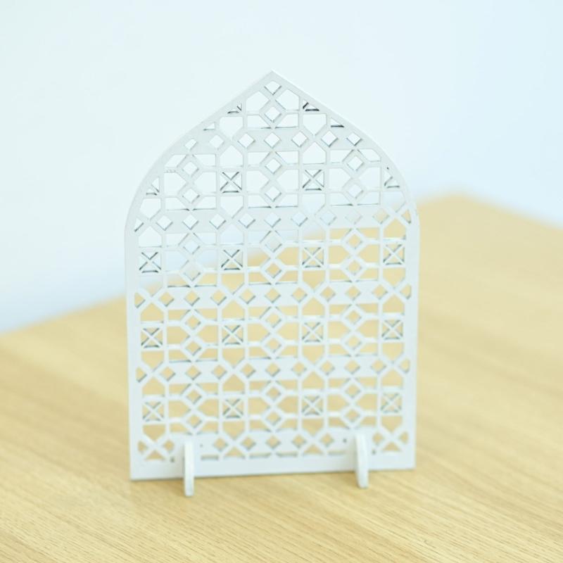 Eid Mubarak Wood Table Centerpiece Signs Eid Mubarak Freestanding Tabletop Ornament for Ramadans Mubarak Eid Decoration