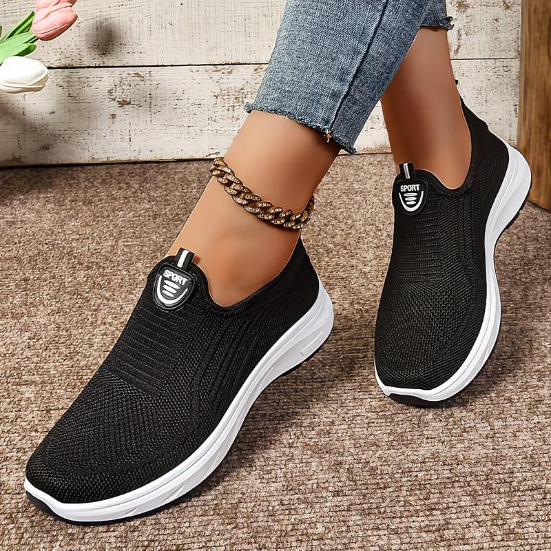 Women'S Casual Slip-On Sneakers, Non-Slip Soft and Comfortable, Mesh Knit Upper for Breathable Lightweight, Slip-Resistant and Durable, Women Shoes