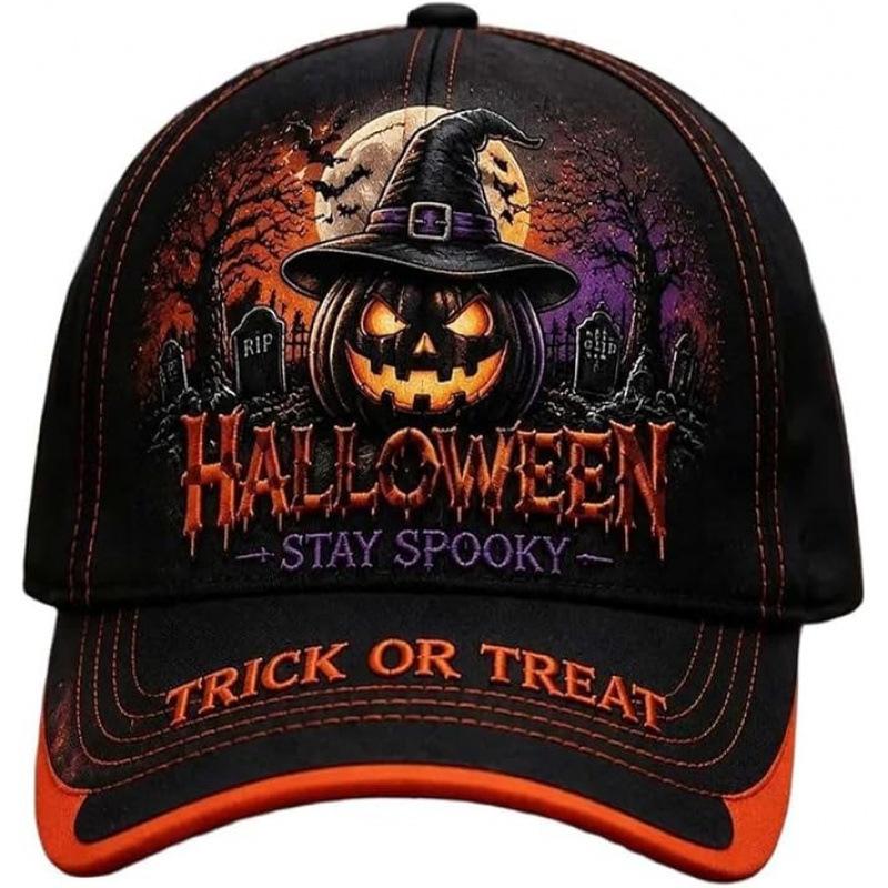 D print Halloween baseball cap women's spring and summer sunshade sun protection cap American style versatile fashion hat sun protection