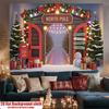 1Pcs Merry Christmas Polyester Decoration Background Winter Backdrop Decorations For Photo Studio Photo Booth Christams Party