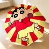Crayon Shinchan 8 Ribs 3Fold Black Glue Uv Protection Umbrella Sun Protection Rainproof Compact Folding Umbrella For Travel Daily Use C924165